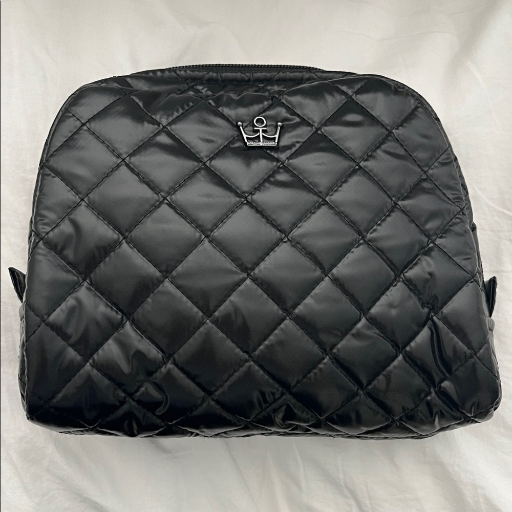 Oliver Thomas Black Quilted Cosmetic Bag